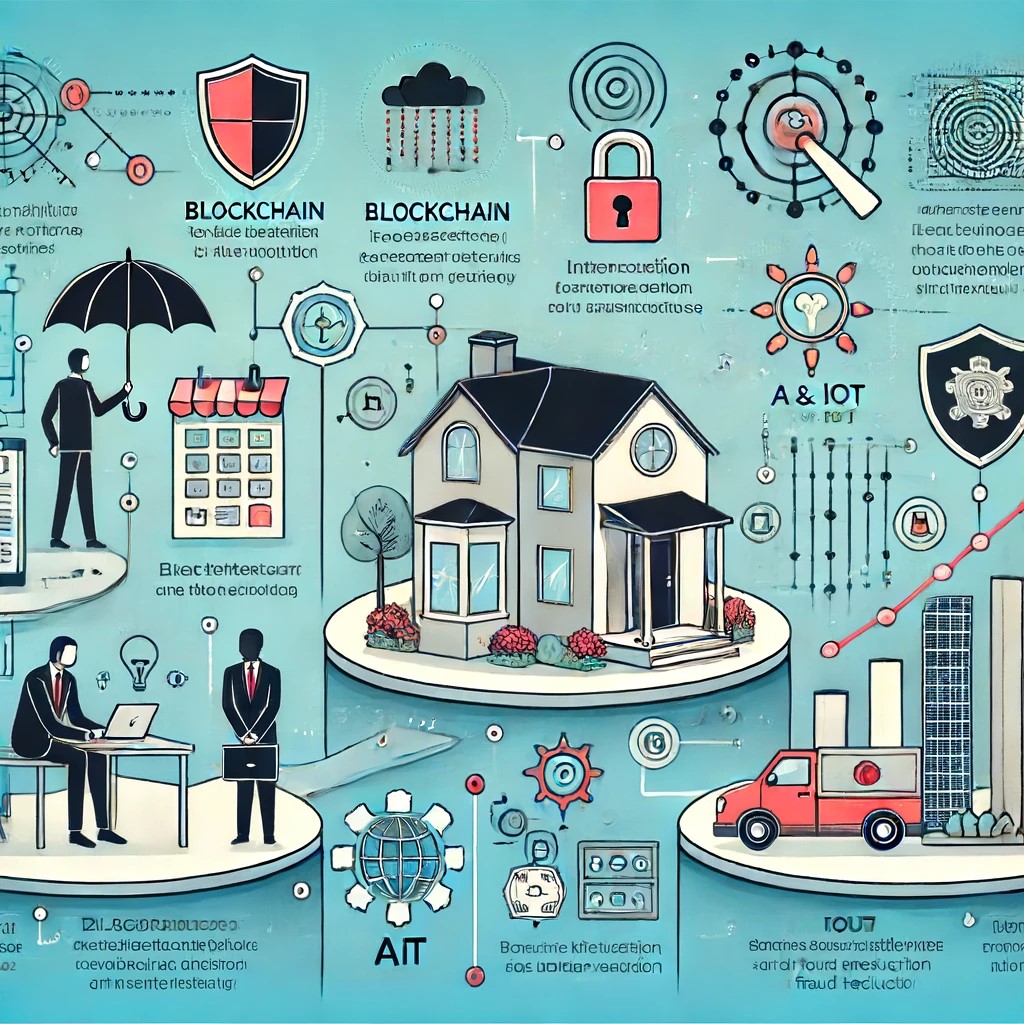 DALL·E 2024-06-15 21.17.52 - An infographic illustrating the evolution of the insurance industry, focusing on the shift from traditional methods to the integration of technology l